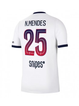Moški Nogometna dresi replika Paris Saint-Germain Nuno Mendes #25 Gostujoči 2026-27 Kratek rokav Moški Nogometna dresi replika Paris Saint-Germain Nuno Mendes #25 Gostujoči 2026-27 Kratek rokav